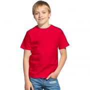 Красная детская футболка с коротким рукавом
