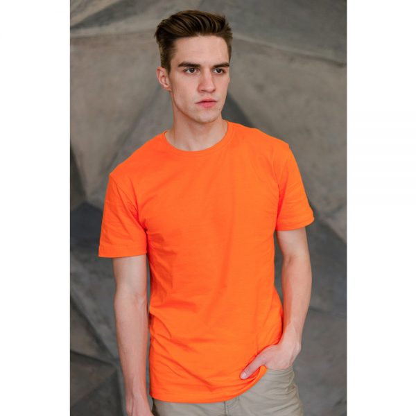 футболка универсальная цвет оранжевый лицевая сторона