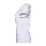 Женская футболка для сублимации, цвет белый, вид сбоку