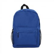 рюкзак с боковыми сетчатыми карманами на лямках лицевая сторона цвет синий