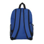 рюкзак с боковыми сетчатыми карманами на лямках обратная сторона цвет синий
